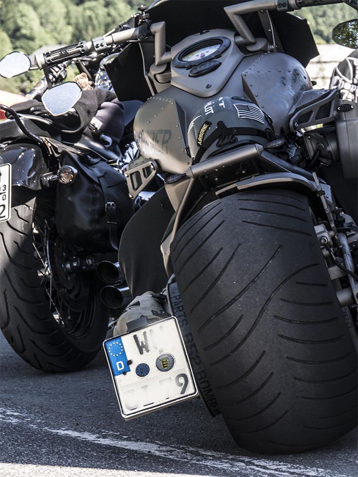Bike beim Zwischenstopp zum Harleytreffen in Villach